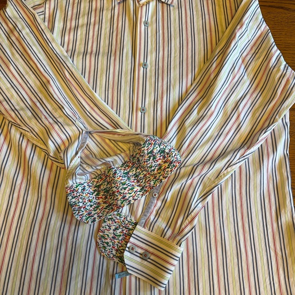 Visconti Striped Casual Button-Down Shirt for Men - Picture 9 of 9